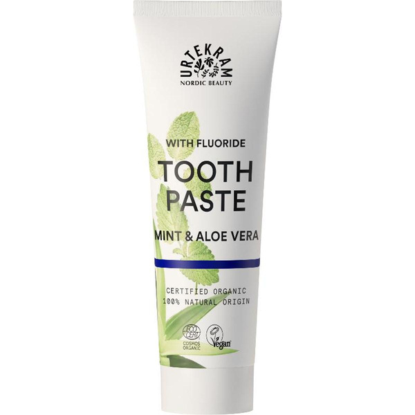 Produktfoto zu Urtekram - Mint & Aloe Vera Zahnpasta - 75 ml