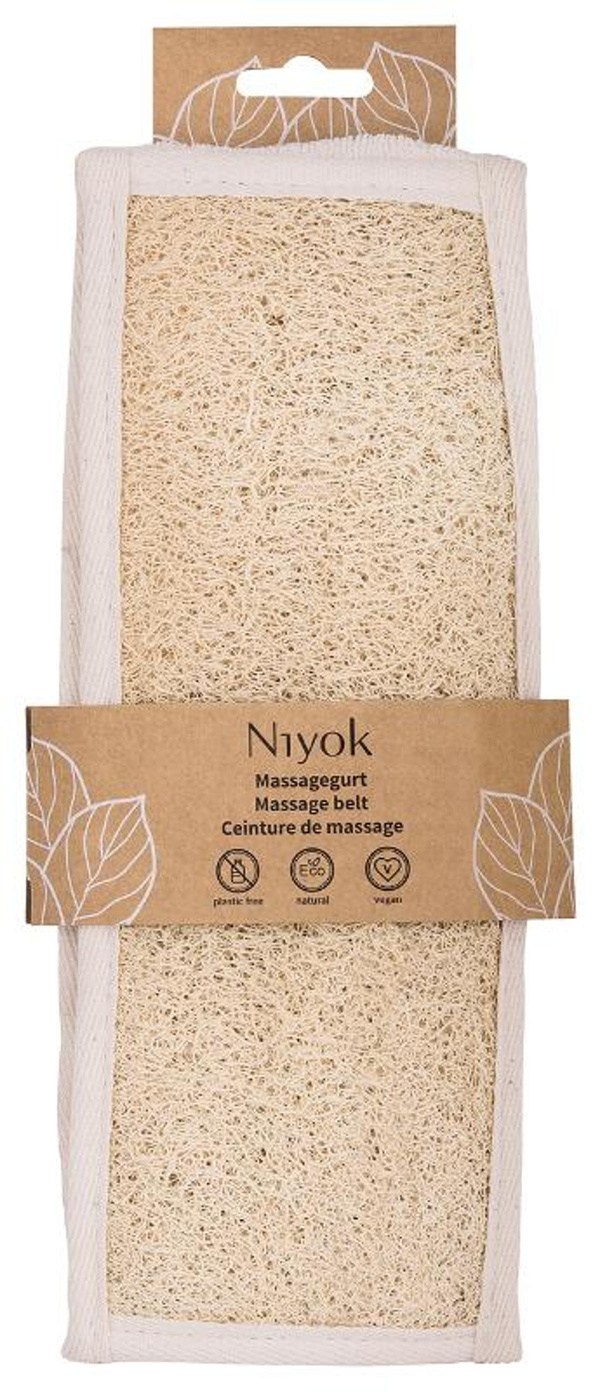 Produktfoto zu Niyok - Massagegurt medium & weich aus Luffa und Baumwolle