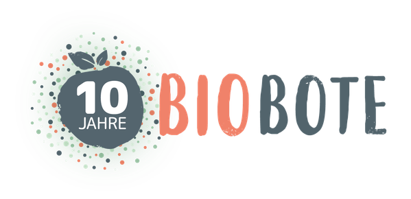 KI generiert: Logo mit Text "10 Jahre Bio Bote".
