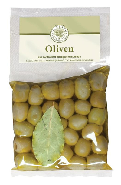 Produktfoto zu Il Cesto - Griechische Oliven mit Zitrone gefüllt - 175g
