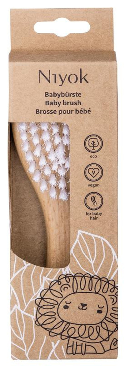 Produktfoto zu Niyok - Babyhaarbürste aus Buchenholz