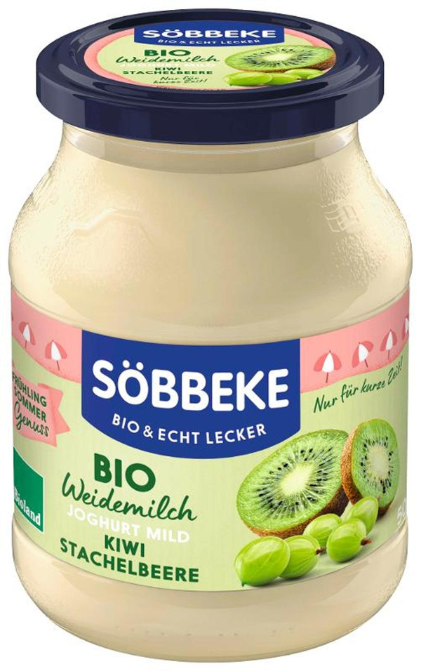 Produktfoto zu Söbbeke - Joghurt Kiwi-Stachelbeere, 3,8% - 500g