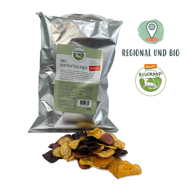 Produktfoto zu Heuerhof - Kartoffelchips Paprika - 90g