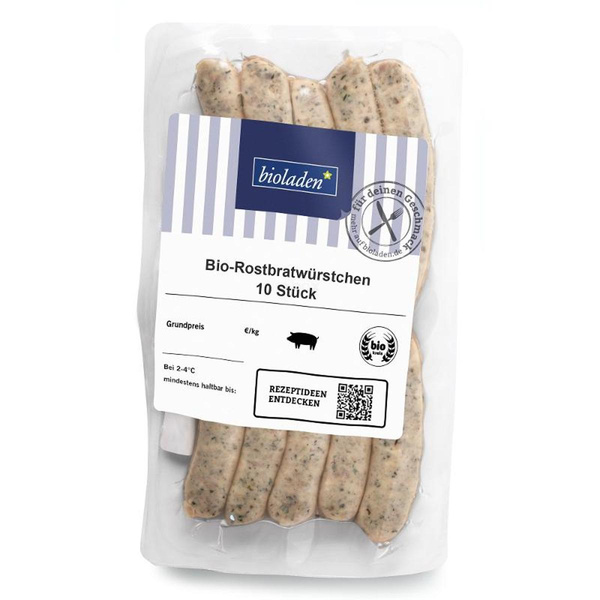 Produktfoto zu bioladen - Rostbratwürstchen nach Nürnberger Art - 200g (10 Stück)