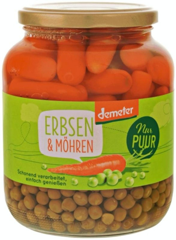 Produktfoto zu Nur Puur - Erbsen & Möhren - 680g