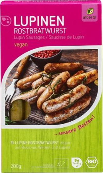 Produktfoto zu Alberts - Lupinen Rostbratwürstchen - 200g