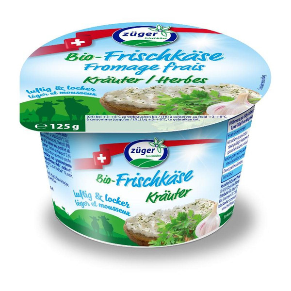 Produktfoto zu Züger - Frischkäse Kräuter luftig&locker - 125g