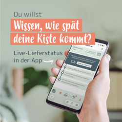 Produktfoto zu Hier App runterladen und deine Bestellung live verfolgen