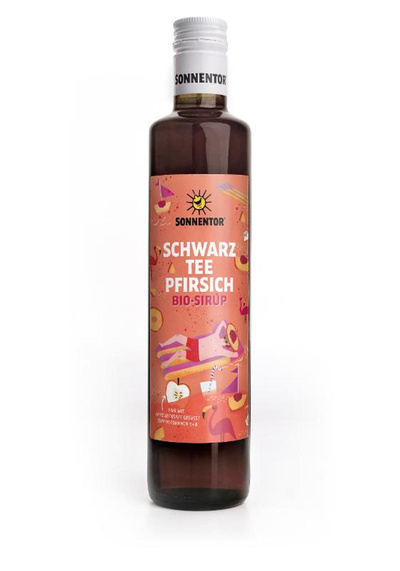 Produktfoto zu Sonnentor Pfirsich Eistee Sirup - 500 ml