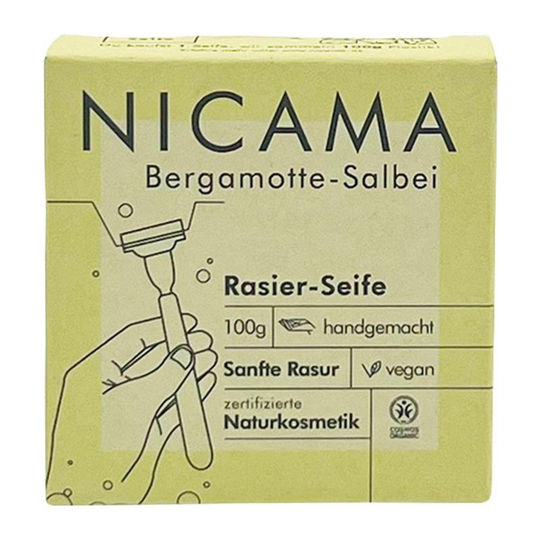 Produktfoto zu 100g - Nicama - Rasierseife Bergamotte Salbei