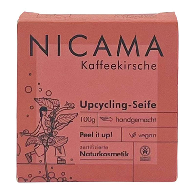 Produktfoto zu 100g - Nicama - Upcycling Peelingseife Kaffeekirsche