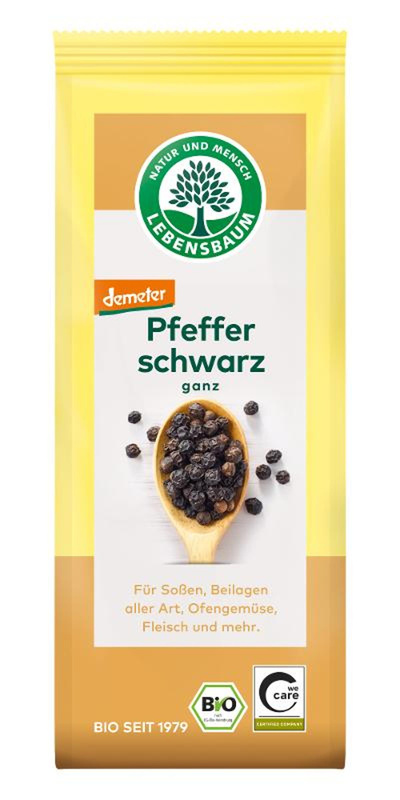 Produktfoto zu Lebensbaum - Pfeffer schwarz, ganz - 50g