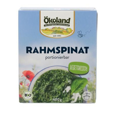 Produktfoto zu Ökoland - Rahmspinat, tiefgekühlt - 400g