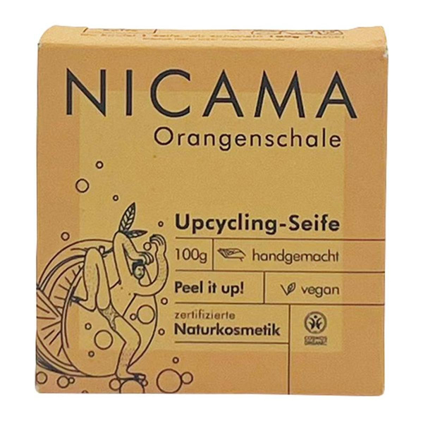 Produktfoto zu 100g - Nicama - Upcycling Peelingseife Orangenschale