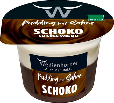 Produktfoto zu Weißenhorner - Schoko-Pudding mit Sahne - 175g