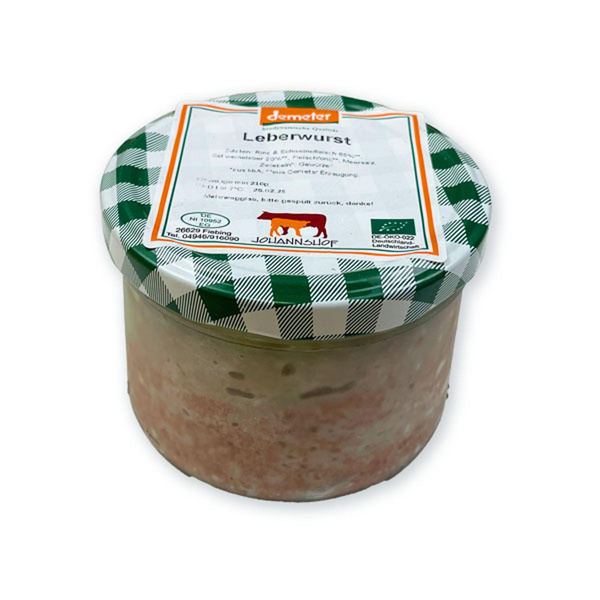 Produktfoto zu Johannshof - Leberwurst im Glas - 210g