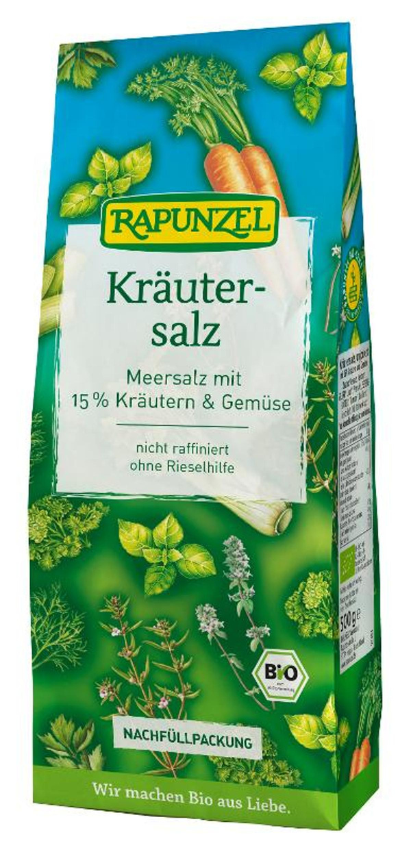Produktfoto zu Rapunzel - Kräutersalz mit 15% Kräutern & Gemüse - 500g