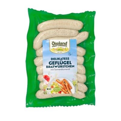 Produktfoto zu Ökoland - Geflügel Bratwürstchen - 180g (9 Stück)