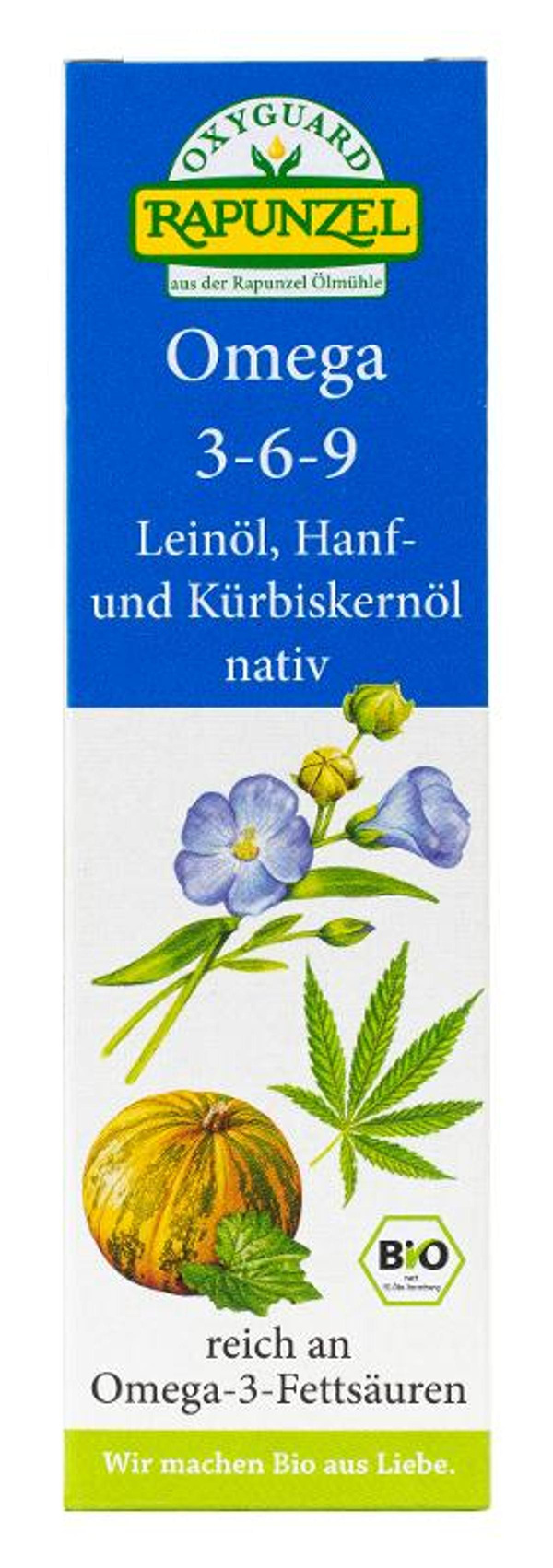 Produktfoto zu Rapunzel - OXYGUARD© Omega 3-6-9 - 100ml