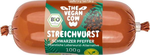 Produktfoto zu The vegan cow - Streichvurst Pfeffer, vegan - 100g