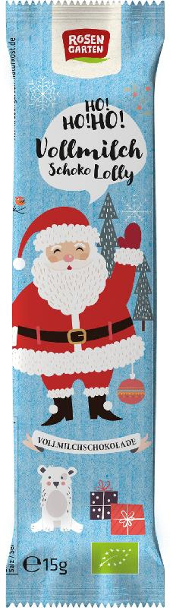 Produktfoto zu Rosengarten - Vollmilch Lolly Nikolaus - 15g