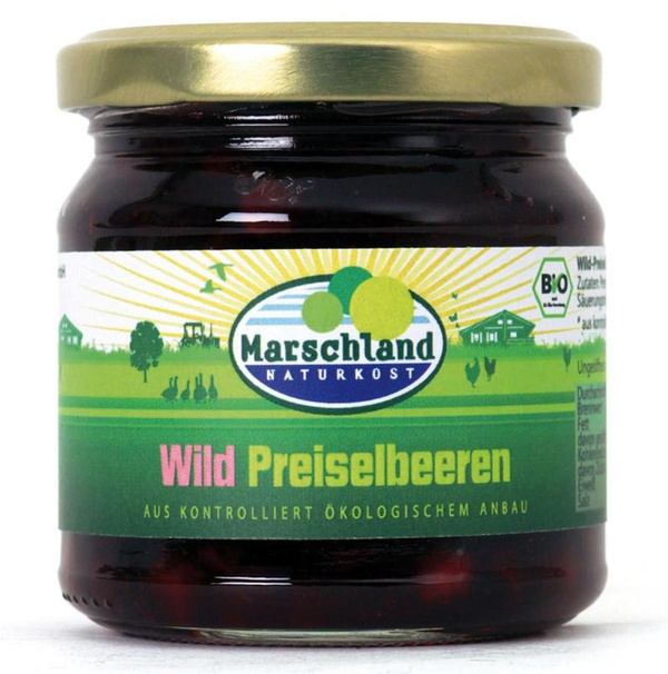 Produktfoto zu Marschland - Wild Preiselbeeren - 220g