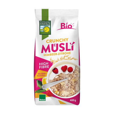 Produktfoto zu Bohlsener Mühle - Crunchy Himbeer Zitrone - 400g