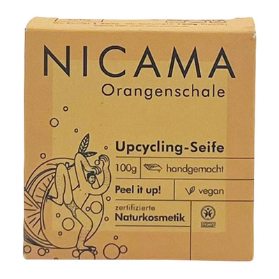 Produktfoto zu 100g - Nicama - Upcycling Peelingseife Orangenschale