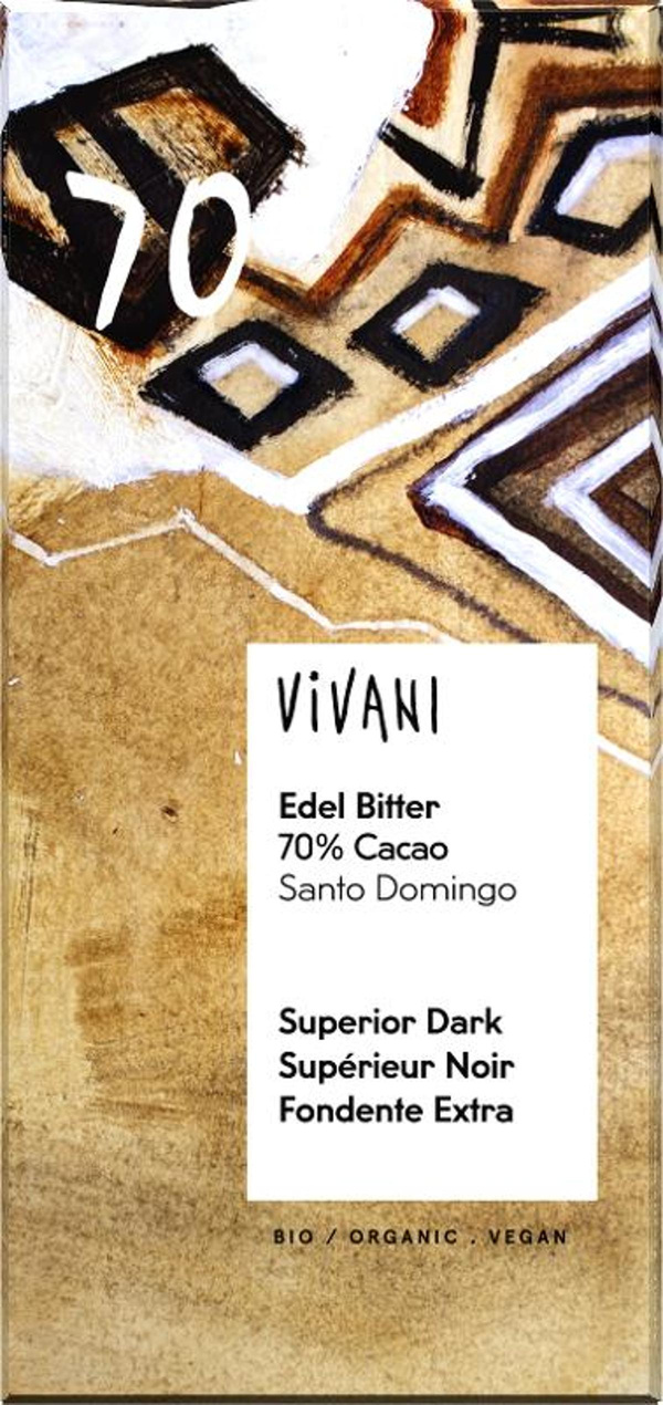 Produktfoto zu Vivani - Edel Bitter mit 70% Cacao - 80g
