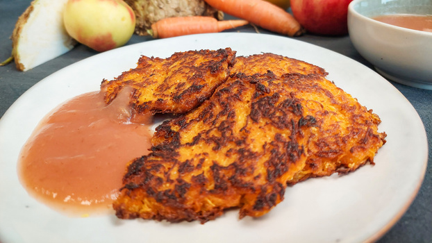 Rezeptbild für 34. Möhren-Sellerie-Puffer