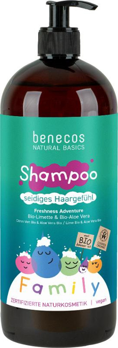 Produktfoto zu Benecos - Shampoo FAMILY Freshness Adventure Lime Aloe - 950 ml