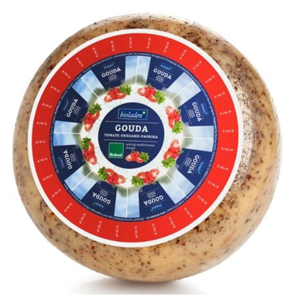 Produktfoto zu bioladen - Gouda, Tomate Oregano Paprika - 50% Fett i. Tr.