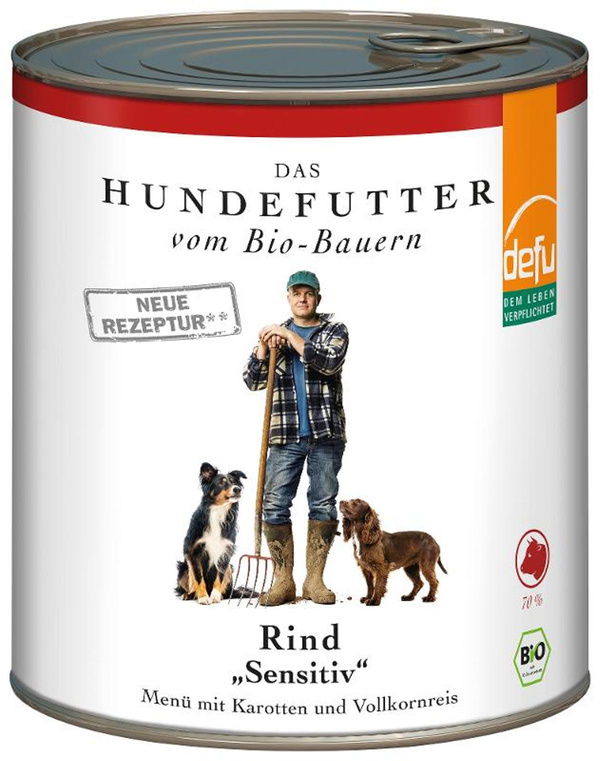 Produktfoto zu Defu - Nassfutter Hund Rind - 820g