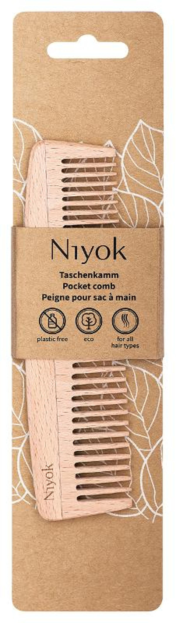 Produktfoto zu Niyok - Taschenkamm aus Buchenholz
