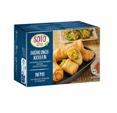 Produktfoto zu SOTO - Vegane Frühlingsrollen, tiefgekühlt - 200g (4 Stück)