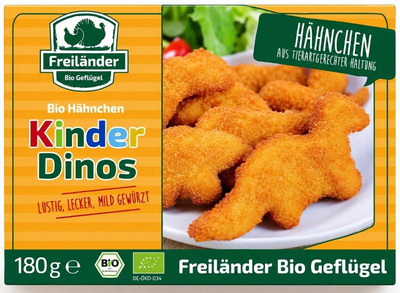 Produktfoto zu Freiländer - Hähnchen Kinder Dinos, tiefgekühlt - 180g