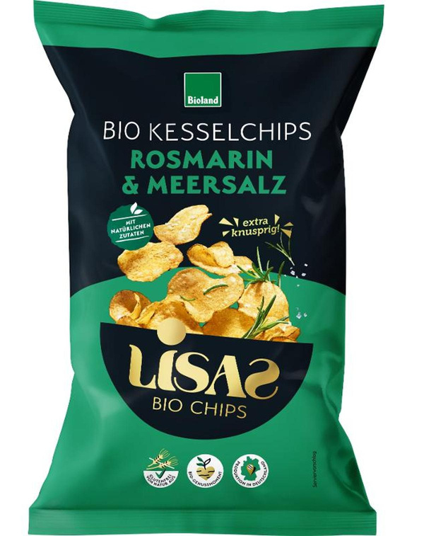 Produktfoto zu Lisas Bio-Kesselchips - Rosmarin - 115g