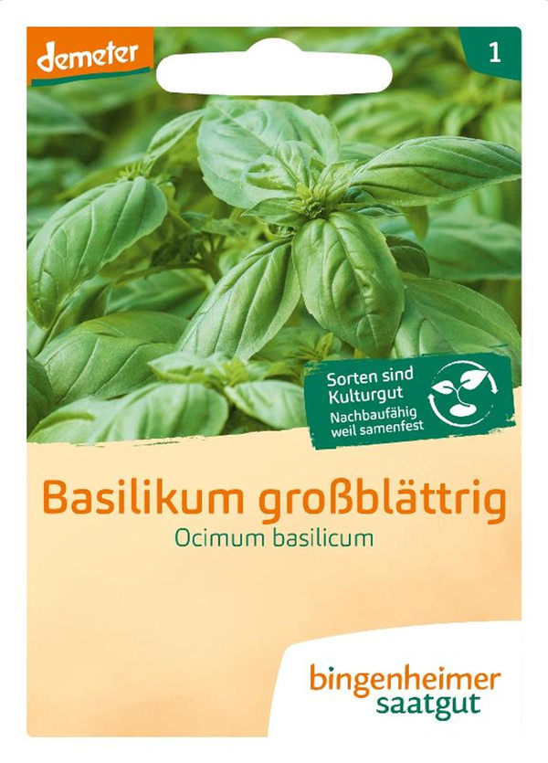 Produktfoto zu Bingenheimer Saatgut - Basilikum großblättrig