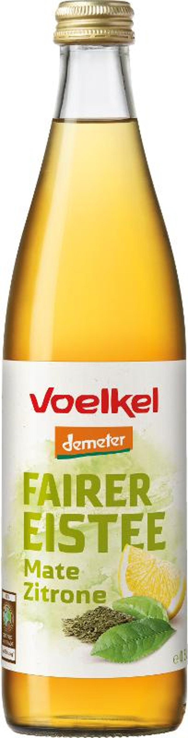 Produktfoto zu Voelkel - Eistee Mate & Zitrone - 0,5l