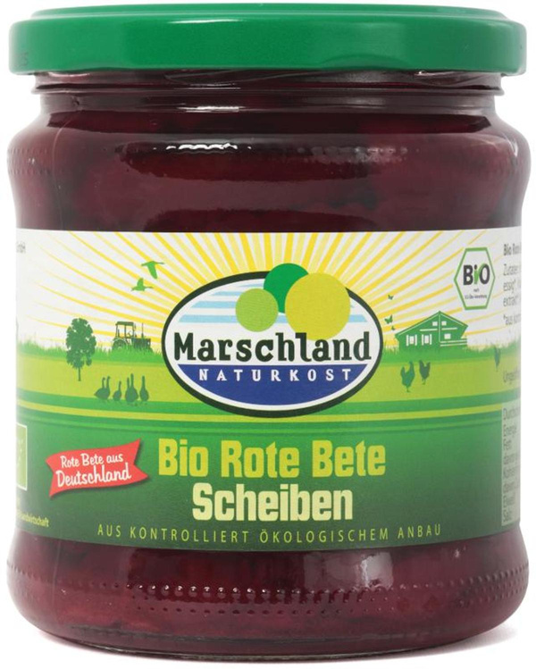 Produktfoto zu Marschland - Rote Bete Scheiben - 330g