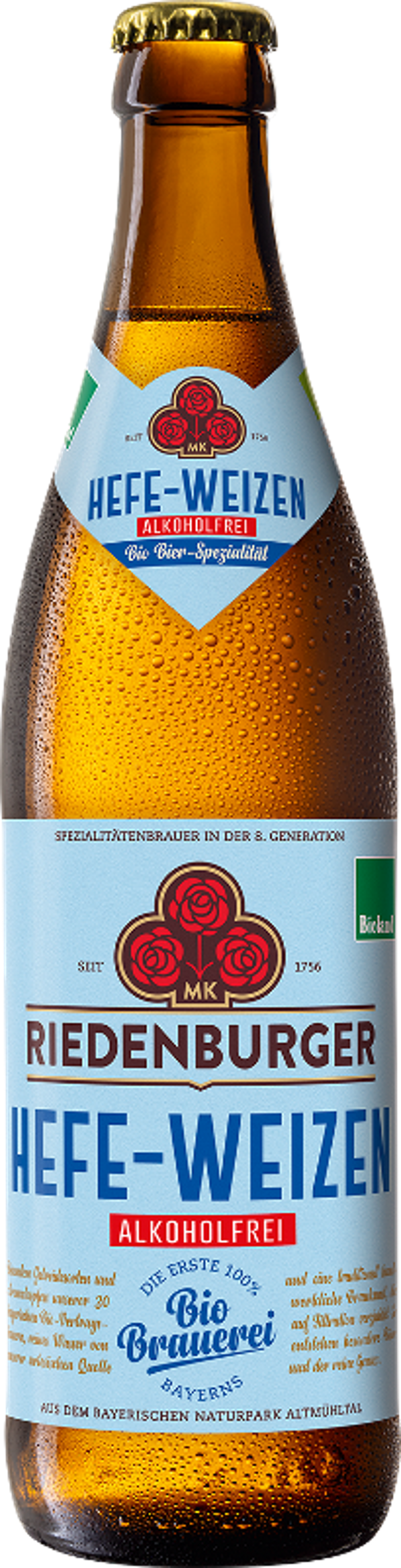 Produktfoto zu Riedenburger - Hefeweizen alkoholfrei - 0,5l