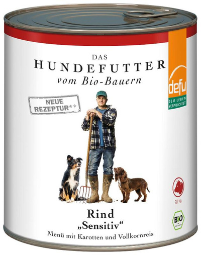 Produktfoto zu Defu - Nassfutter Hund Rind - 820g