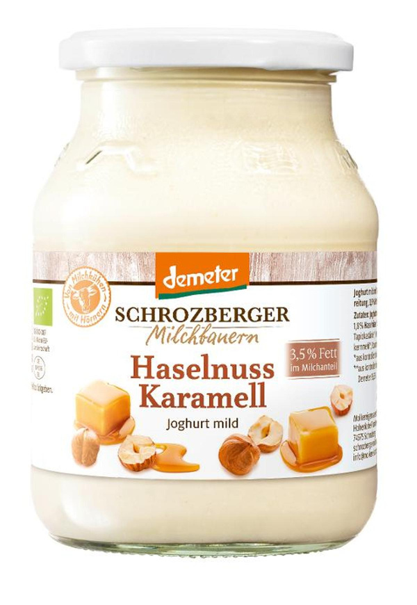 Produktfoto zu Schrozberger - Joghurt Haselnuss Karamell, 3,5 % - 500g