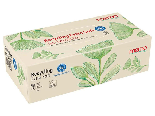 Produktfoto zu memo - Taschentücher in der Spenderbox - 100 Stück