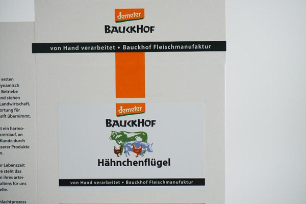 Produktfoto zu Bauckhof - Hähnchenflügel ungewürzt, tiefgekühlt- 4 Stück
