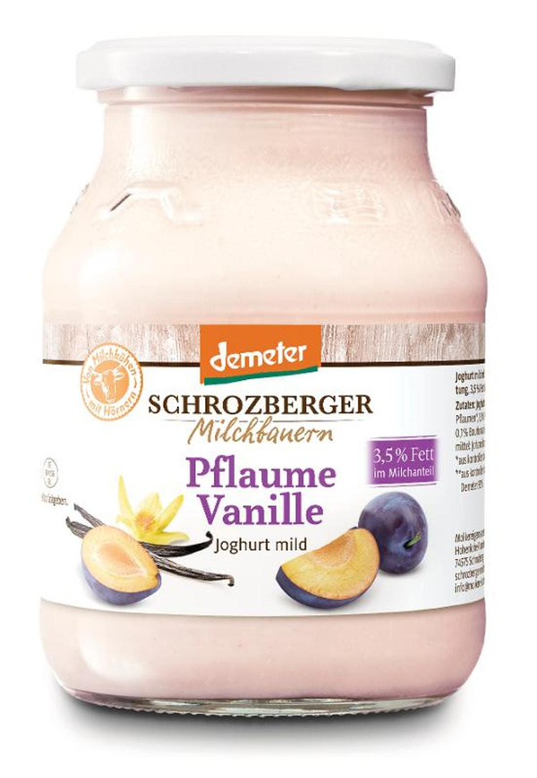 Produktfoto zu Schrozberger - Joghurt Pflaume Vanille, 3,5 % - 500g