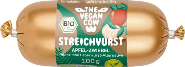 Produktfoto zu The vegan cow - Streichvurst Apfel-Zwiebel, vegan - 100g