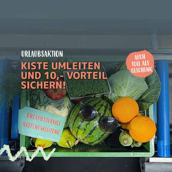 Ein Lieferwagen in der Natur. Text: "MAI-FEIERTAG GEÄNDERTE BESTELLFRISTEN UND LIEFERZEITEN".