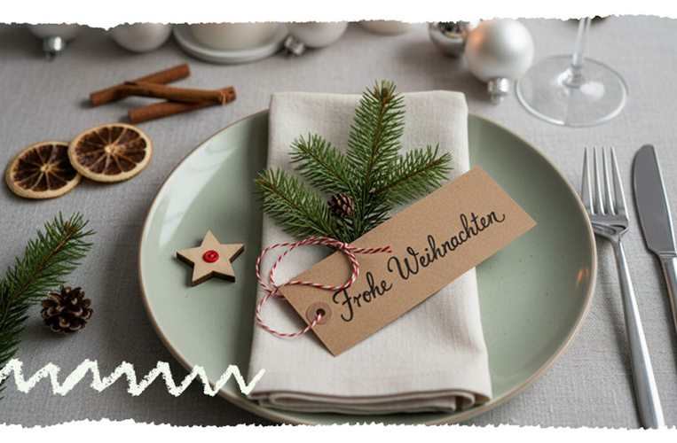 Festlicher Weihnachts Esstisch