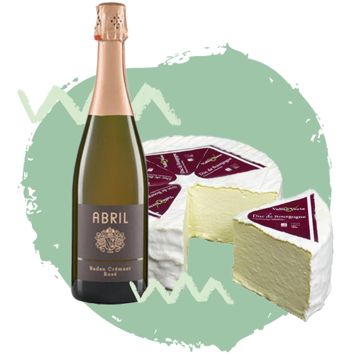Wein-Käse-Kombi Cremant Weinbergkäse
